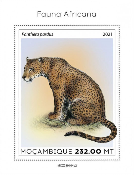 Mozambique 2021 MNH Wild Animals Stamps African Fauna Leopards 1v S/S II