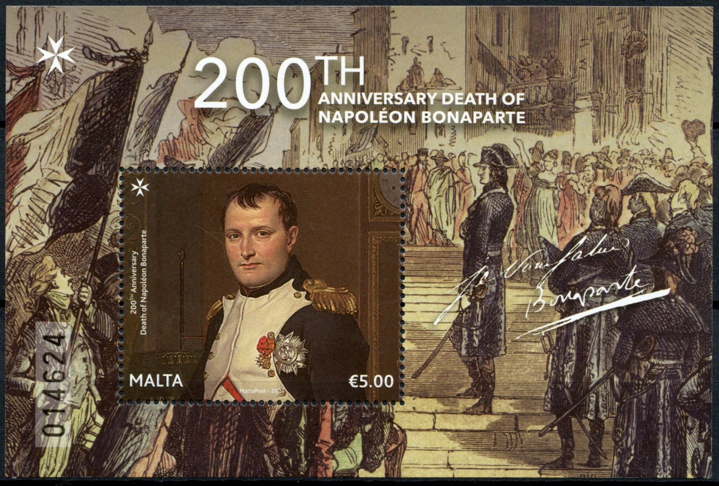 Malta People Stamps 2021 MNH Death of Napoleon Bonaparte Historical Figures 1v M/S
