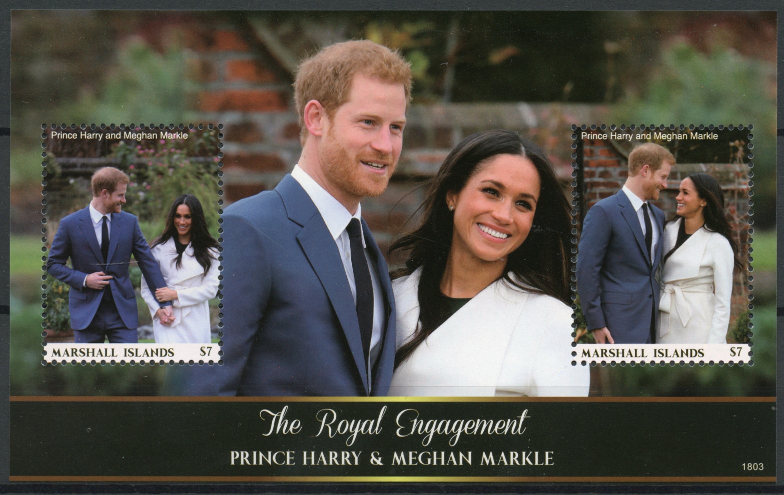 Marshall Islands 2018 MNH Prince Harry & Meghan Royal Engagement 2v M/S Stamps