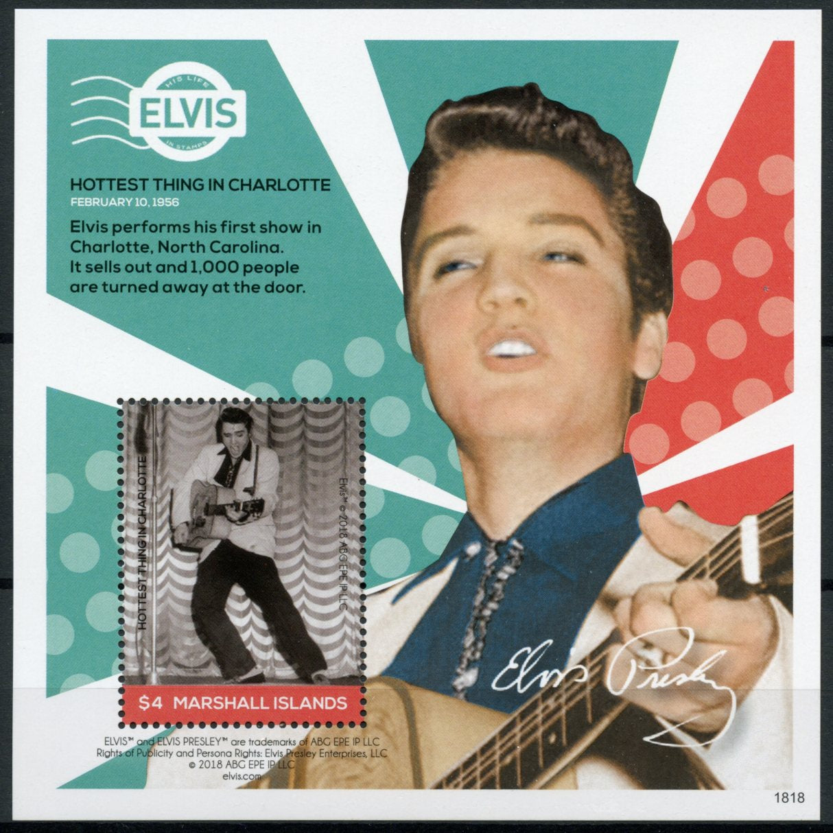 Marshall Isl 2018 MNH Elvis Presley Life in Stamps 1v S/S II Music Celebrities