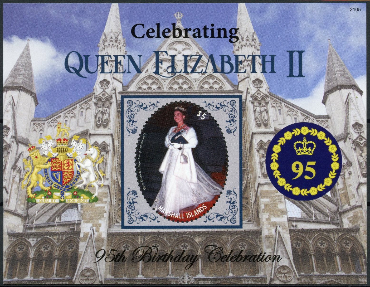 Marshall Islands 2021 MNH Royalty Stamps Queen Elizabeth II 95th Birthday 1v S/S