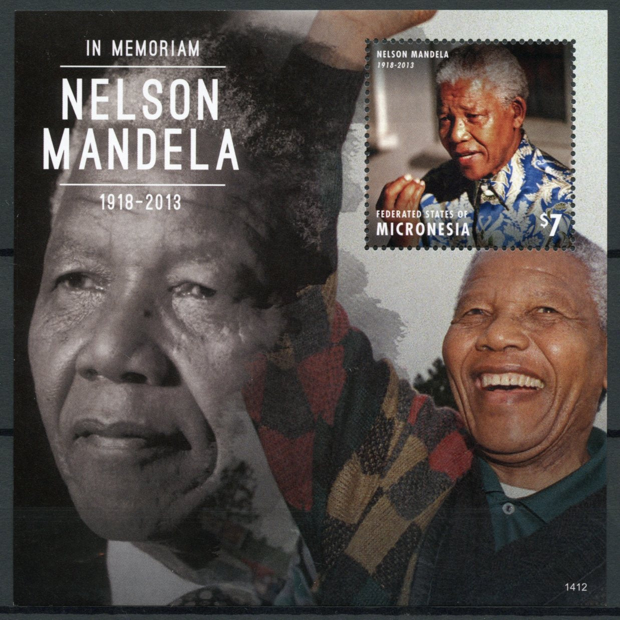 Micronesia 2014 MNH Nelson Mandela in Memoriam 1918-2013 1v S/S II Death ANC