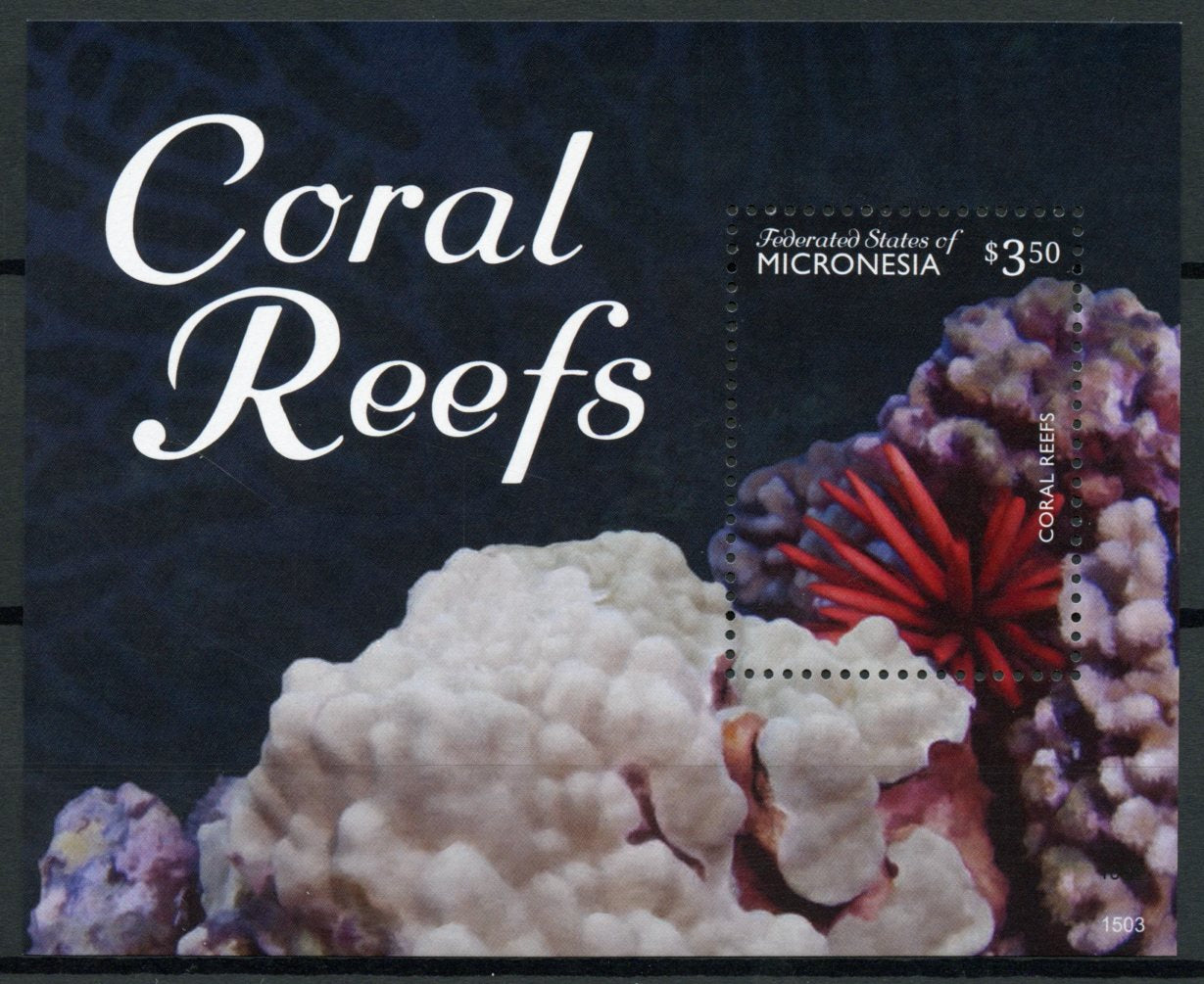 Micronesia 2015 MNH Coral Reefs 1v S/S Marine