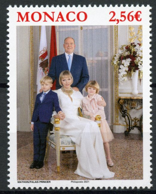 Monaco 2021 MNH Royalty Stamps Prince Albert II & Charlene Official Photo 1v Set
