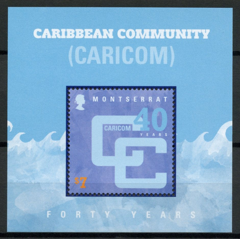Montserrat 2013 MNH CARICOM Caribbean Community 40 Years 1v S/S