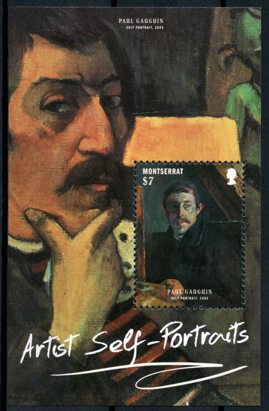 Montserrat 2015 MNH Art Stamps Artist Self Portraits Paul Gaugin Paintings 1v S/S