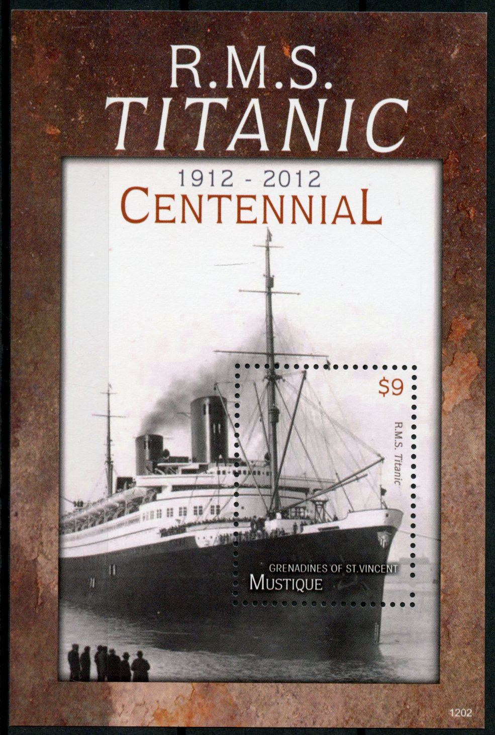 Mustique Grenadines St Vincent 2012 MNH Titanic 1v S/S Boats Ships Stamps