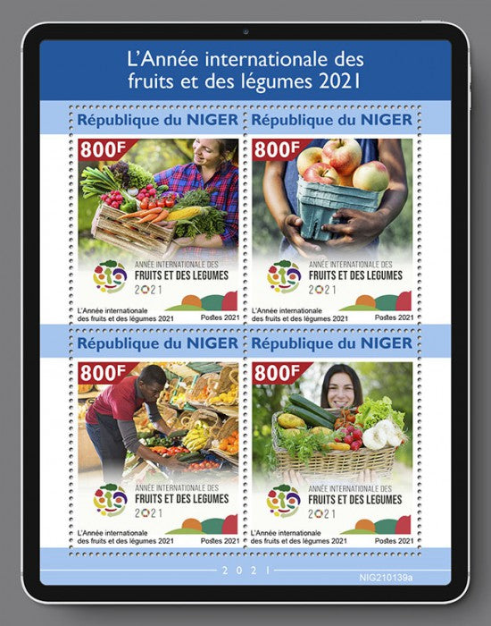Niger 2021 MNH Nature Stamps International Year Fruit & Vegetables Fruits 4v M/S