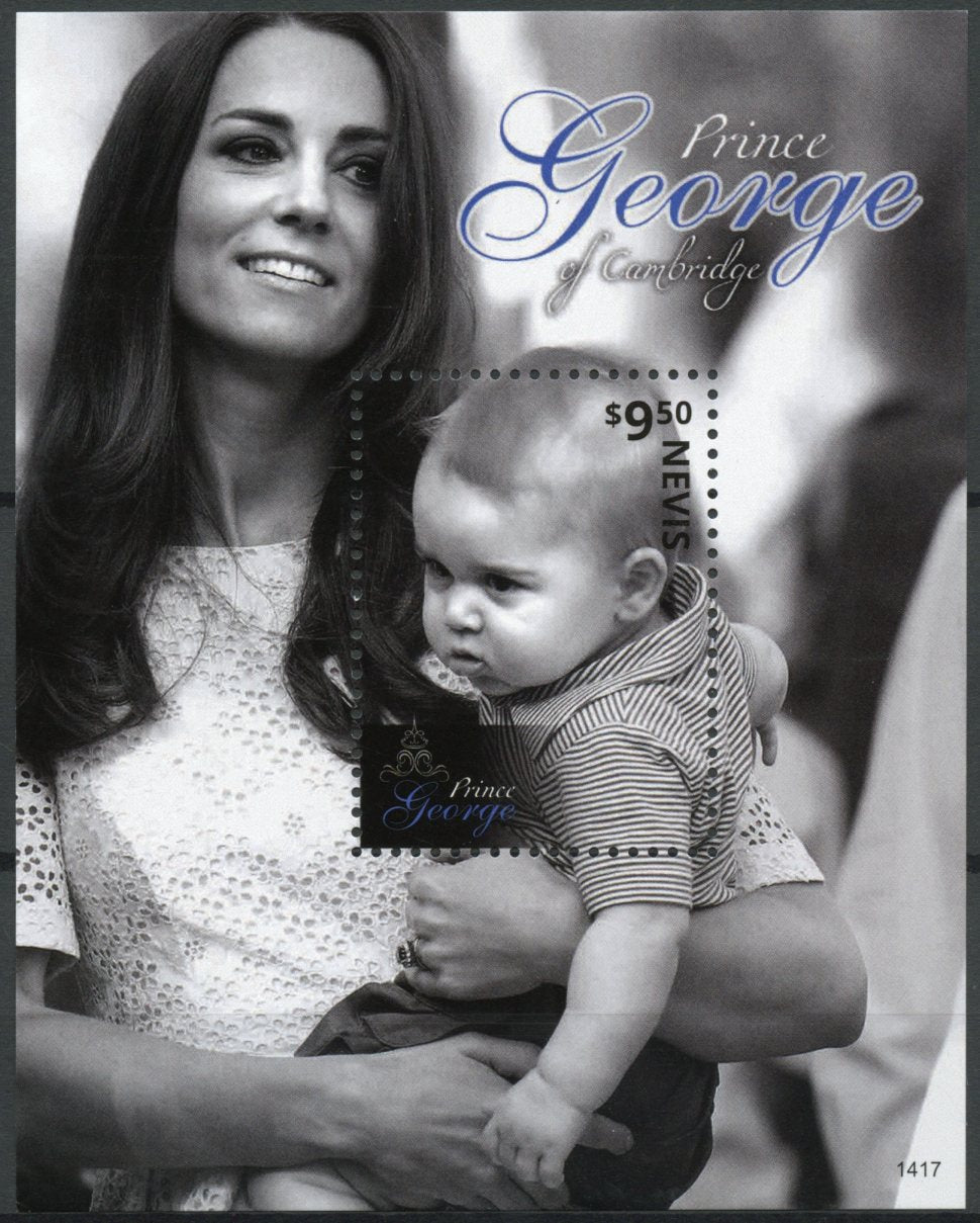 Nevis 2014 MNH Royalty Stamps Prince George Royal Baby William & Kate 1v S/S