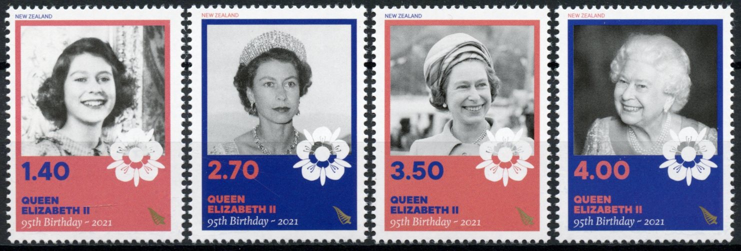 New Zealand NZ 2021 MNH Royalty Stamps Queen Elizabeth II 95th Birthday 4v Set