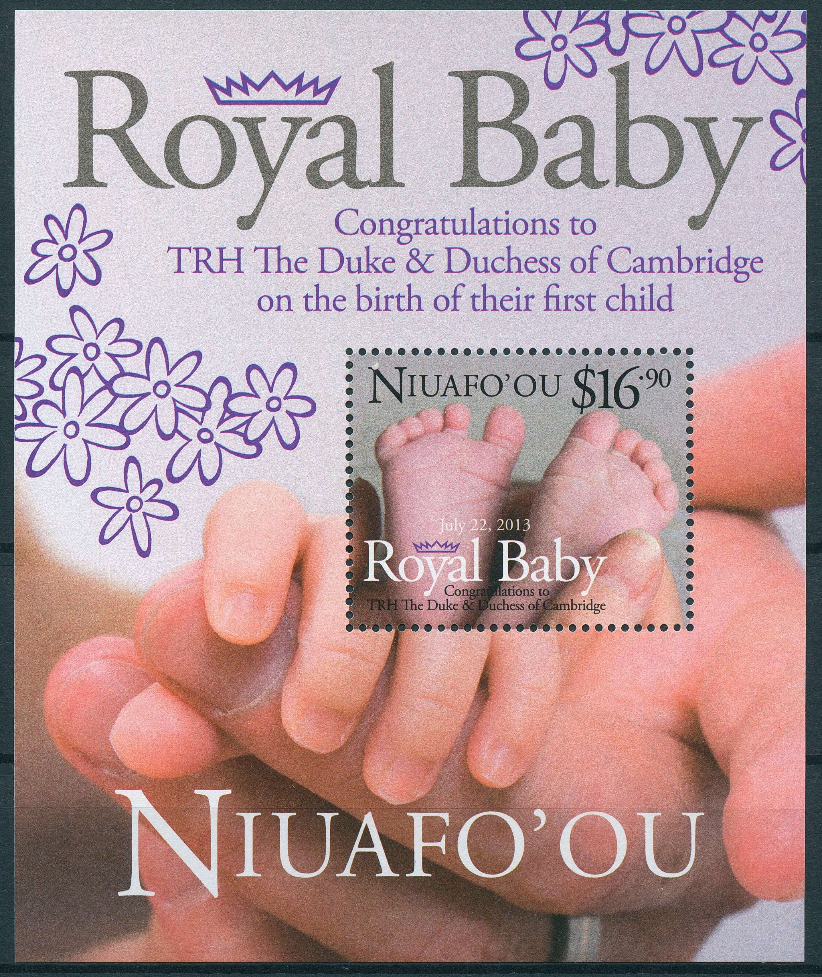 Niuafo'ou 2013 MNH Royal Baby 1v S/S Birth Prince George William Kate Cambridge