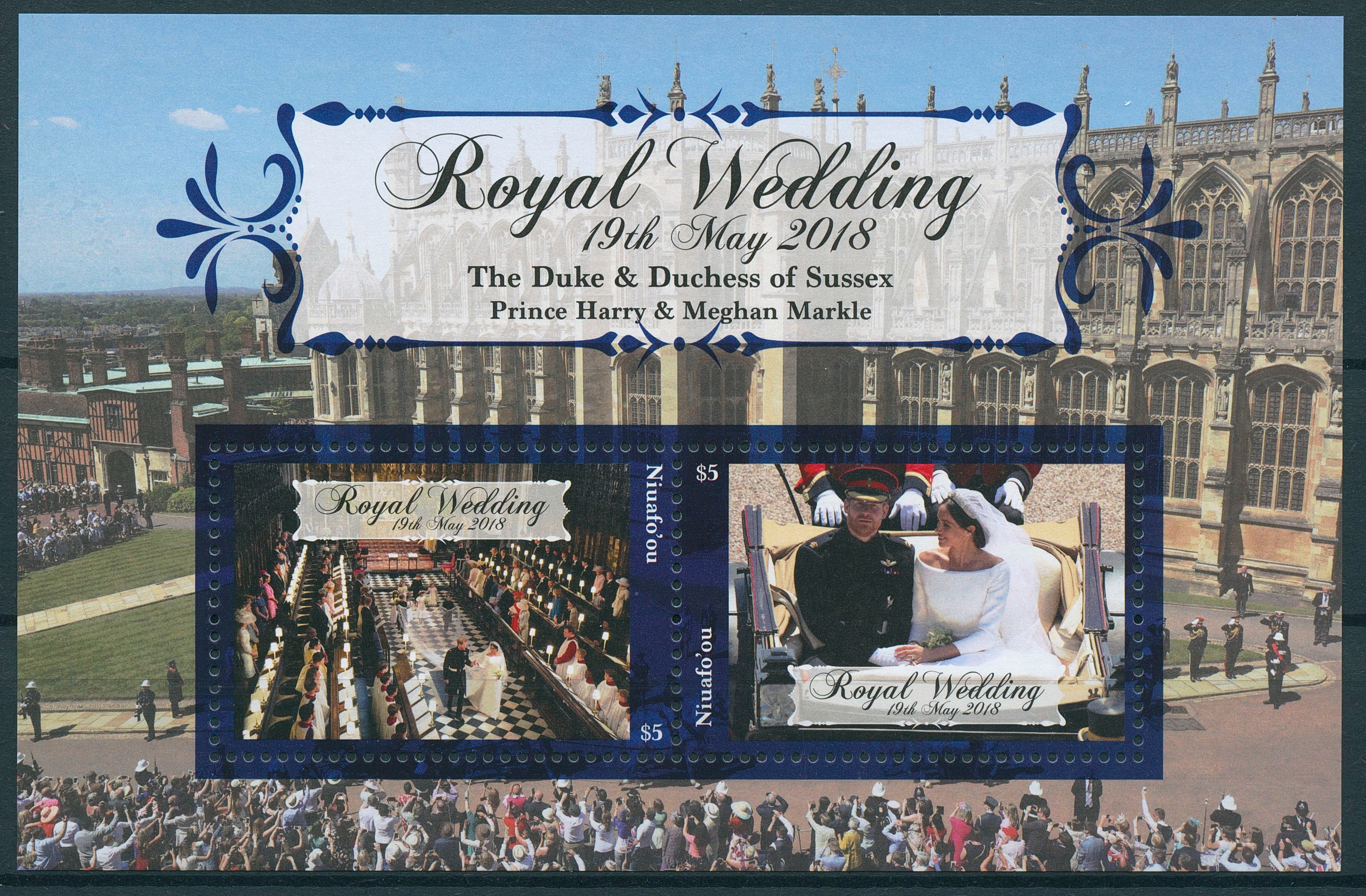 Niuafo'ou 2018 MNH Prince Harry & Meghan Royal Wedding 2v M/S Royalty Stamps