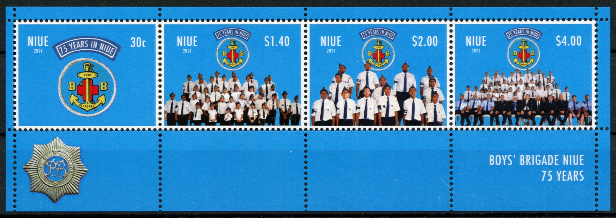 Niue 2021 MHN Organizations Stamps Boy's Brigade 75 Years 4v M/S