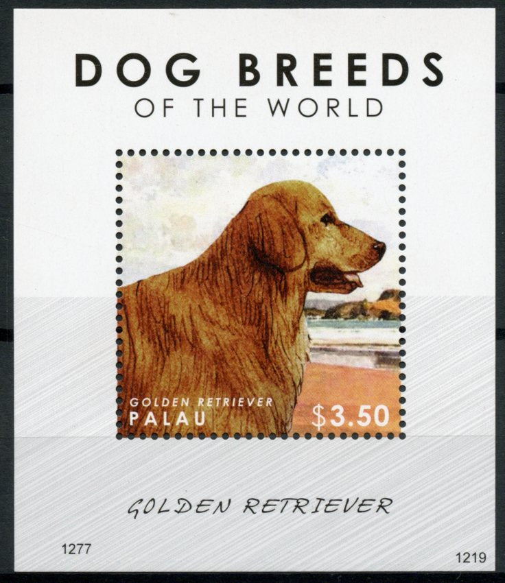 Palau 2012 MNH Dog Breeds of the World 1v Sheet Golden Retriever Dogs