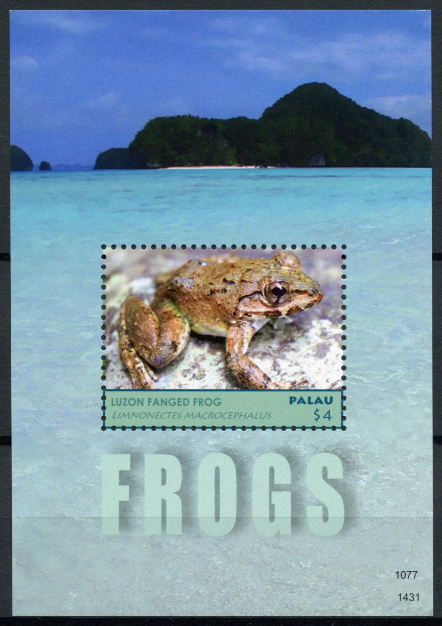 Palau 2014 MNH Frogs 1v S/S II Amphibians Luzon Fanged Frog Fauna