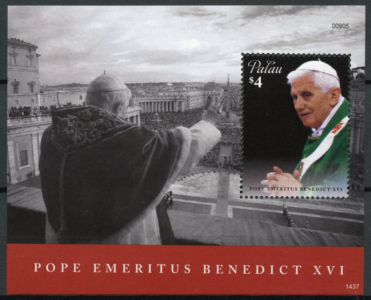 Palau 2014 MNH Pope Emeritus Benedict XVI 1v S/S Popes Catholic Church
