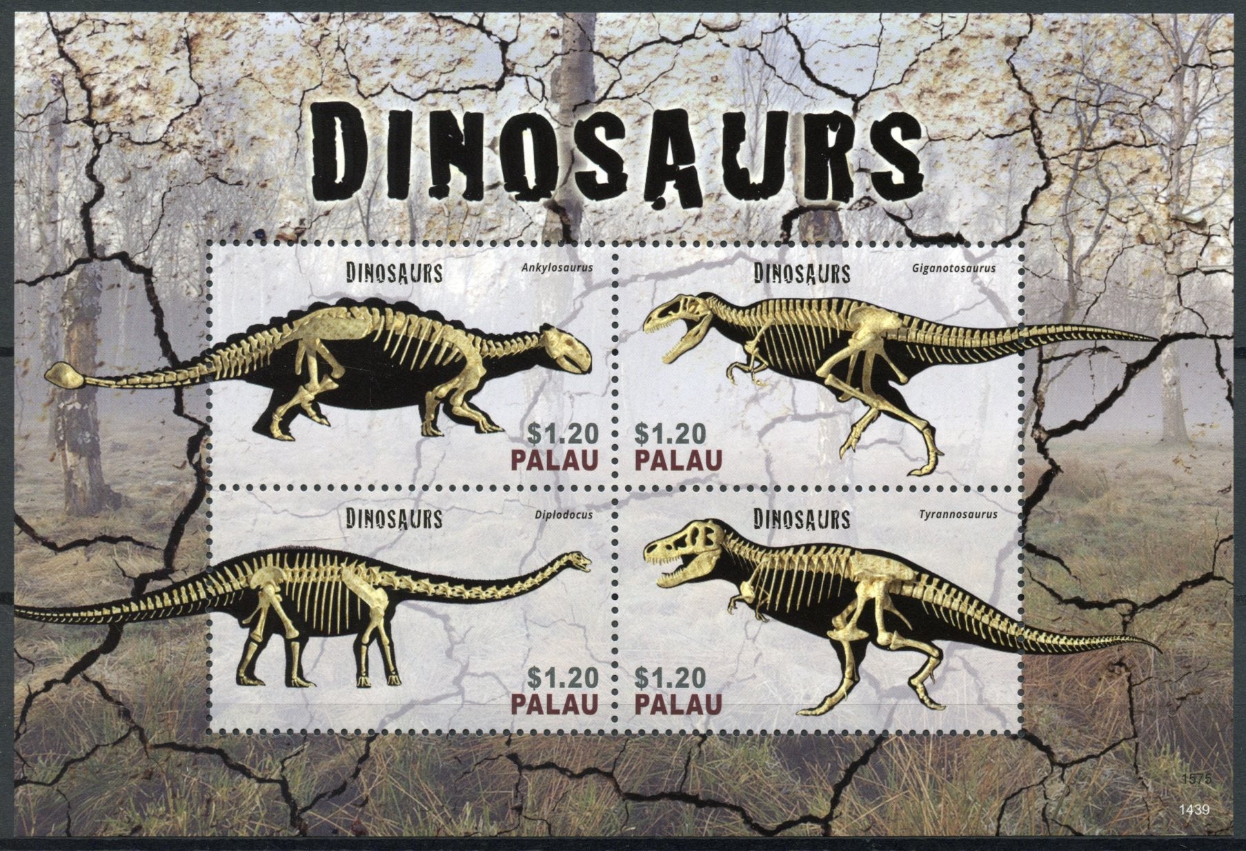 Palau 2014 MNH Dinosaurs II 4v M/S Diplodocus Tyrannosaurus Ankylosaurus