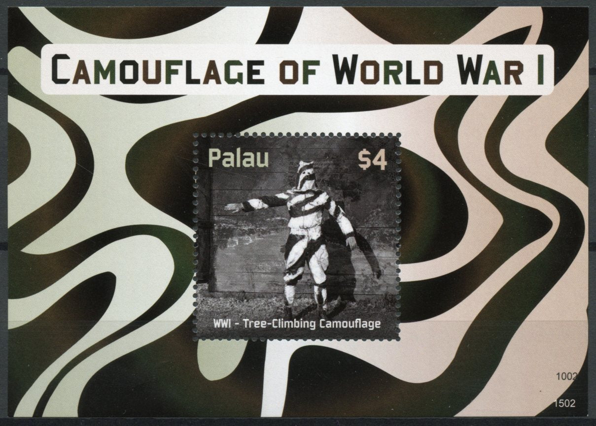 Palau 2015 MNH WWI WW1 Camouflage of World War One 1v S/S Military War Stamps
