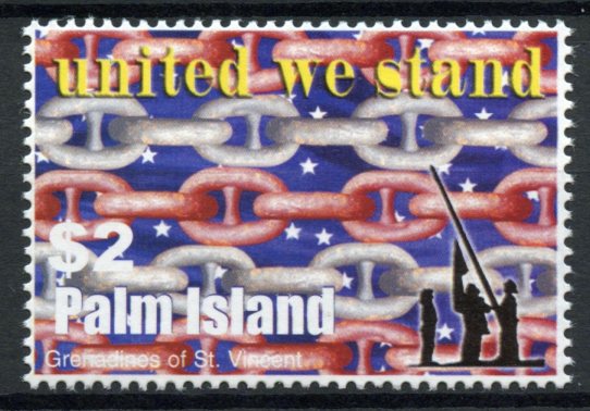 Palm Island Gren St Vincent 2003 MNH Historical Events Stamps United We Stand September 11 1v Set