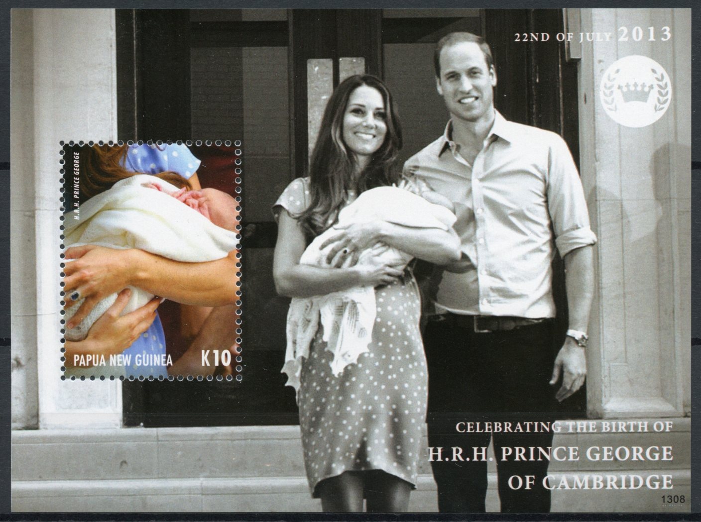 Papua New Guinea 2013 MNH Birth Prince George Royal Baby 1v S/S William Kate