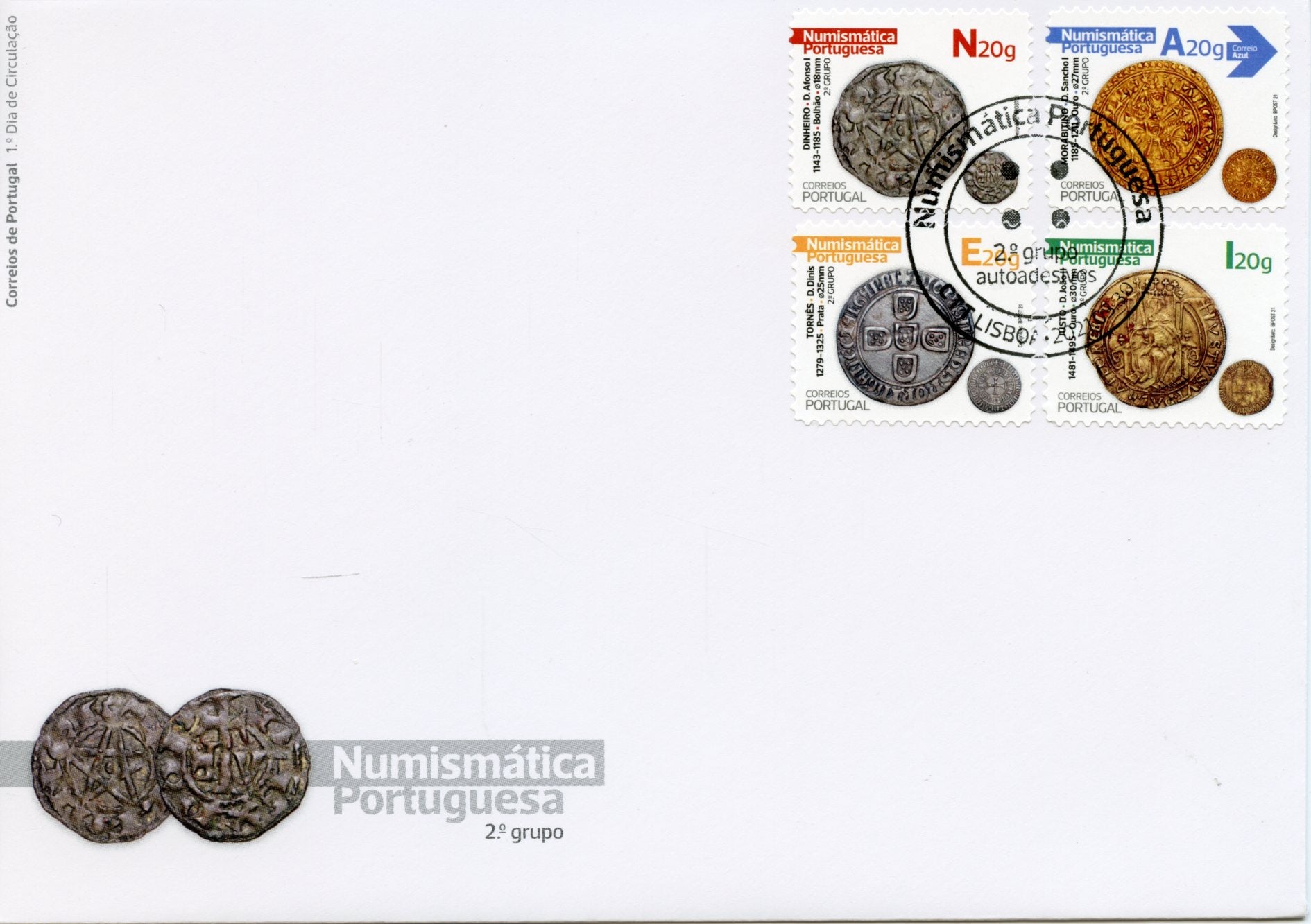 Portugal 2021 FDC Coins on Stamps Numismatics Part II Collecting 4v S/A Set