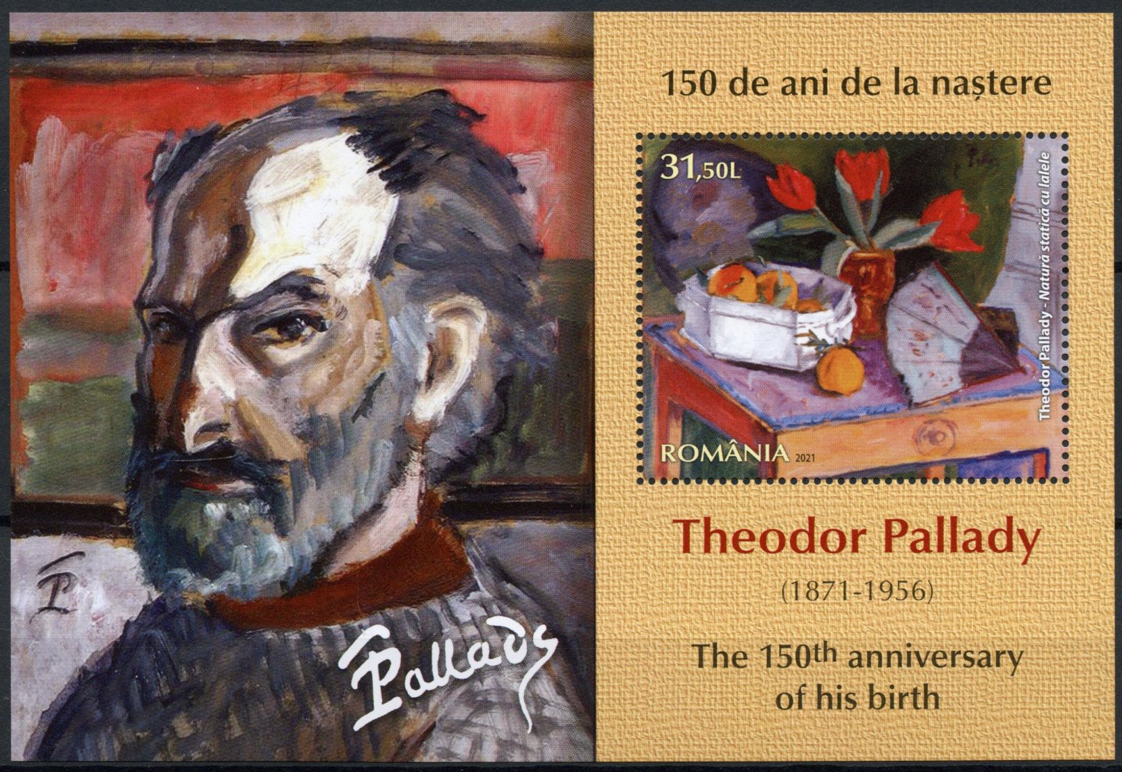 Romania 2021 MNH Art Stamps Theodor Pallady 150th Birth Anniv Paintings 1v M/S