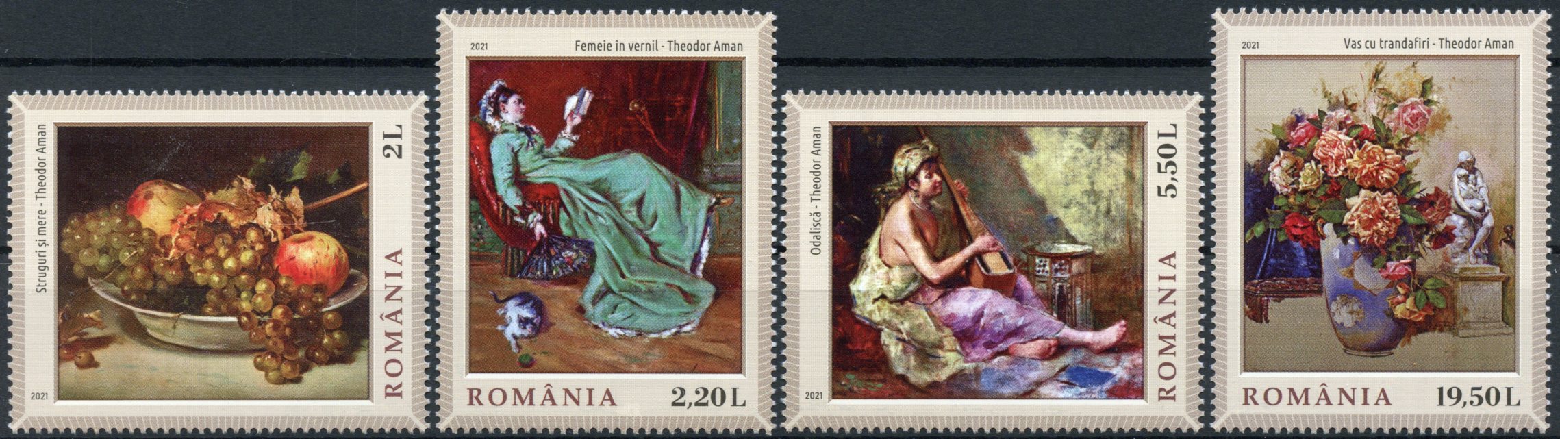 Romania 2021 MNH Art Stamps Theodor Aman 190th Birth Anniv Paintings 4v Set
