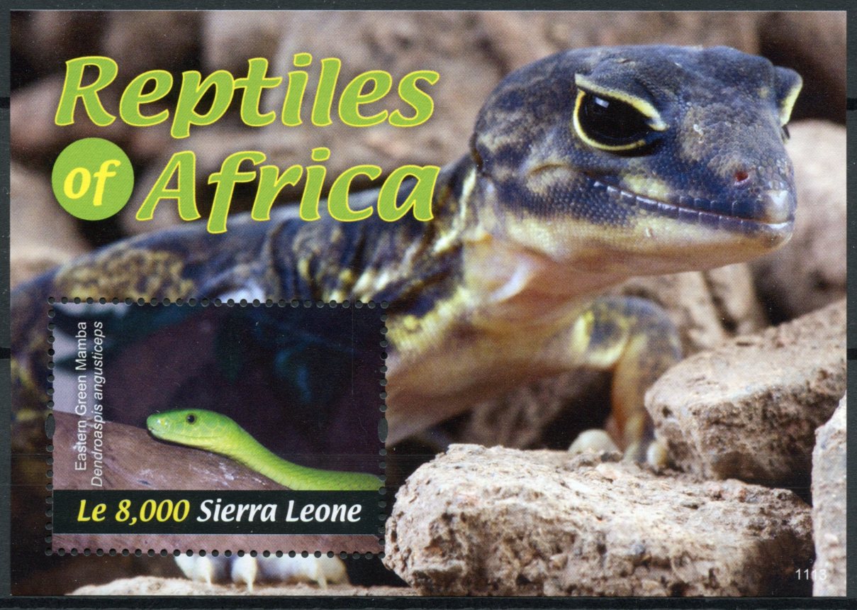 Sierra Leone 2011 MNH Reptiles of Africa 1v S/S II Snakes Eastern Green Mamba