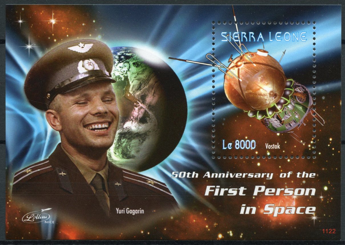 Sierra Leone 2011 MNH Space Stamps Yuri Gagarin Vostok 50th Anniv 1v S/S II