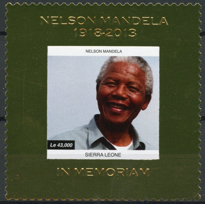 Sierra Leone 2013 MNH Nelson Mandela In Memoriam 1v Gold Stamp Politicians