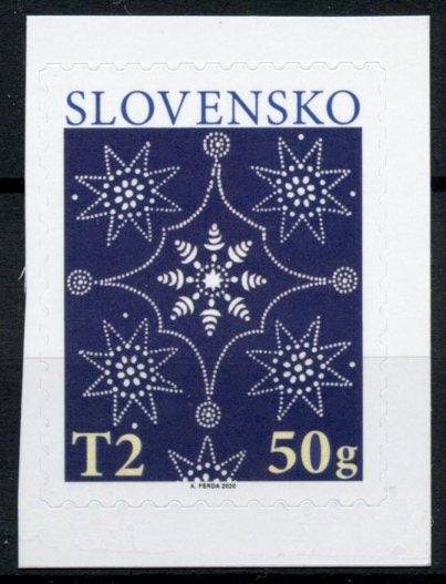 Slovakia 2020 MNH Christmas Stamps Decorations Slovak Blueprint Patterns 1v S/A Set