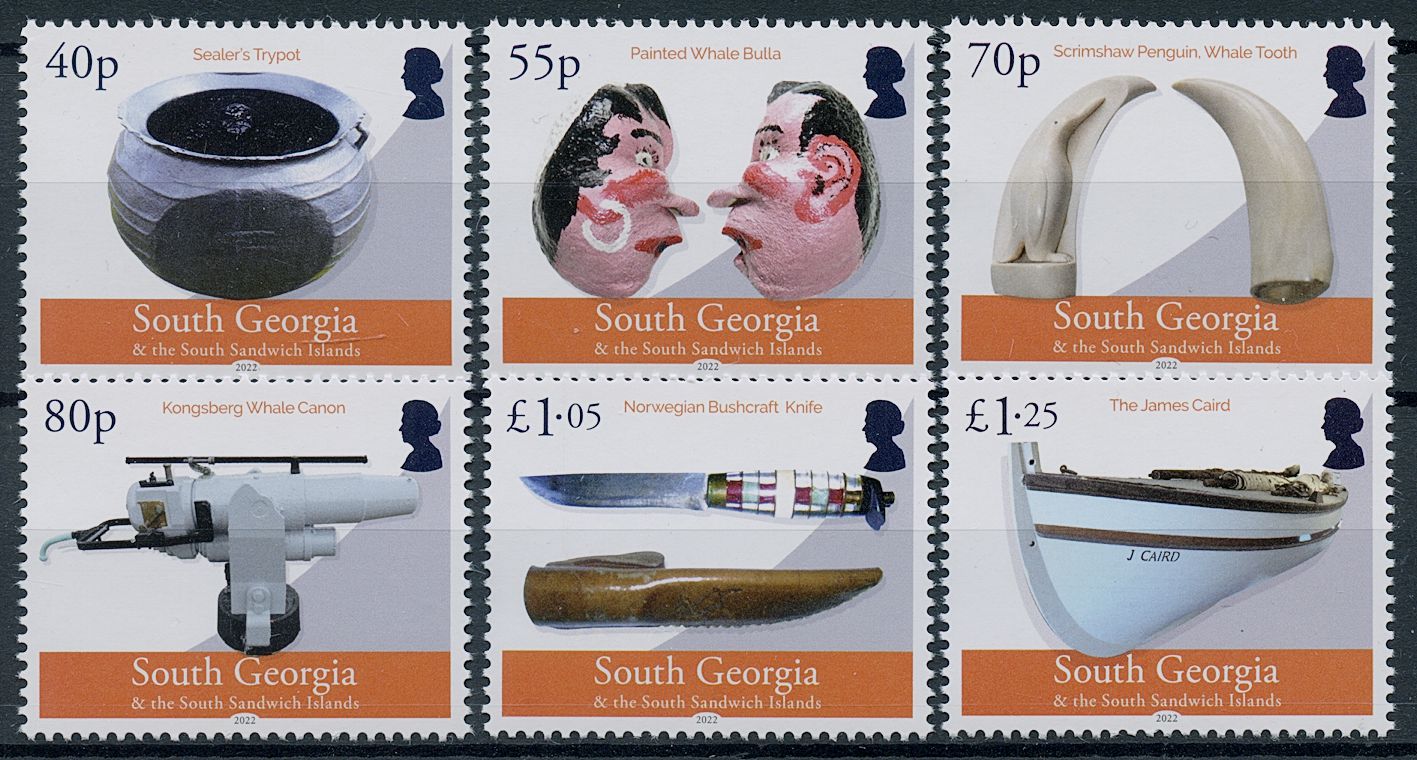 South Georgia & S Sandwich Isl 2022 MNH Museums Stamps Museum Artefacts Boats 6v Set
