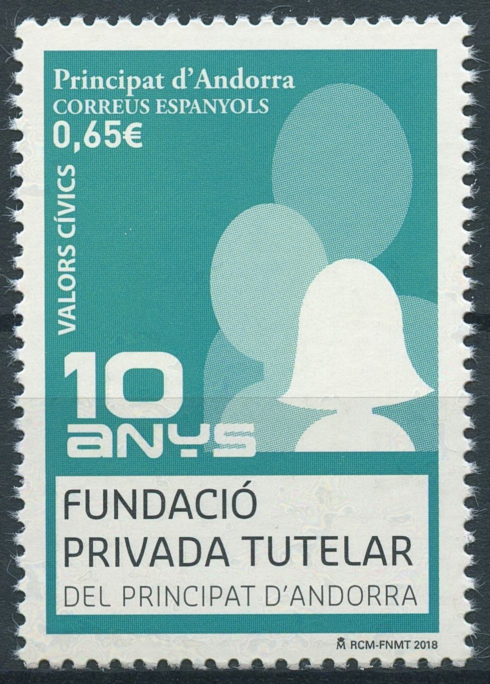 Spanish Andorra 2018 MNH Fundacio Privada Tutelar 10 Years 1v Set Stamps