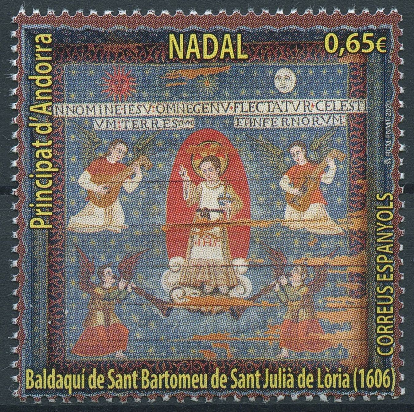 Spanish Andorra Christmas Stamps 2020 MNH Baldachin of Sant Bartomeu Art 1v Set