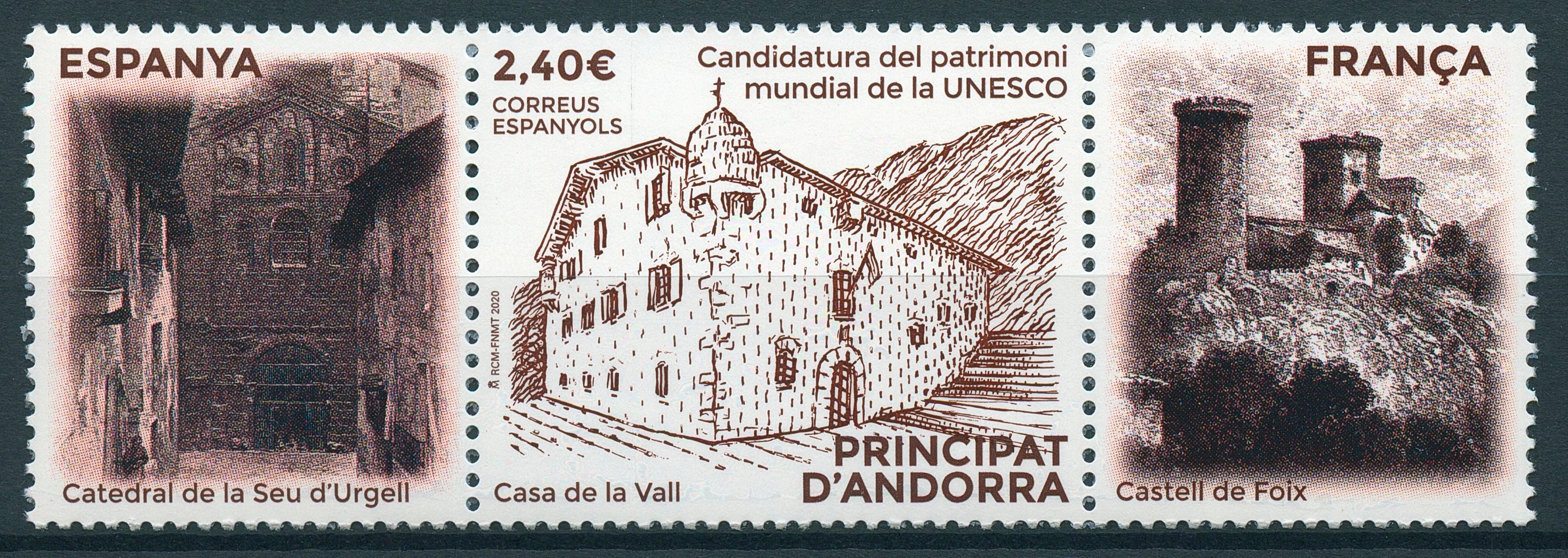 Spanish Andorra UNESCO Stamps 2020 MNH Casa de la Vall World Heritage 1v Set