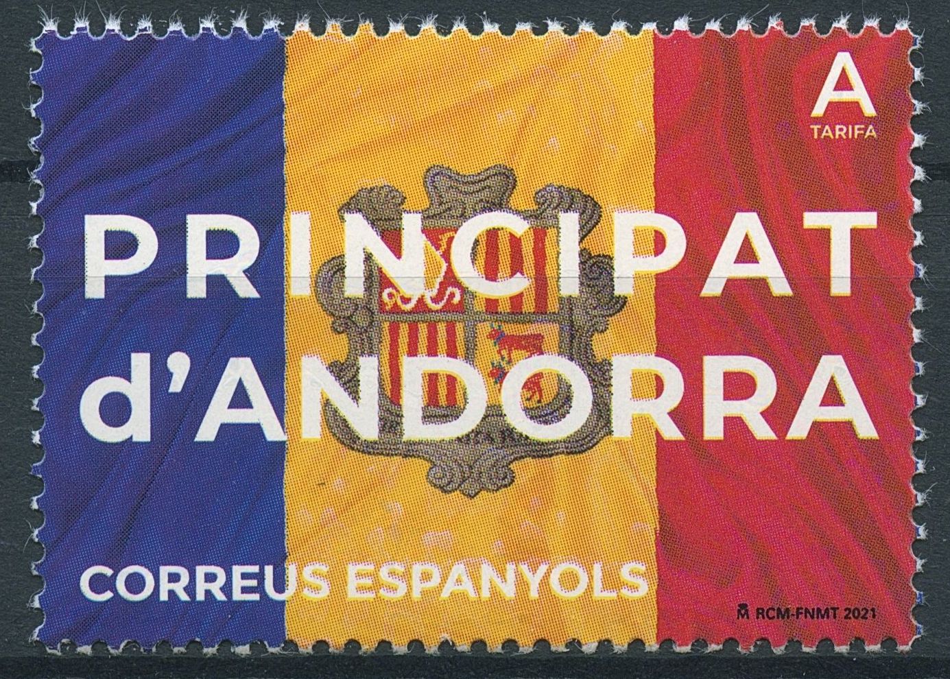 Spanish Andorra Flags Stamps 2021 MNH Flag & Coat of Arms Emblems 1v Set