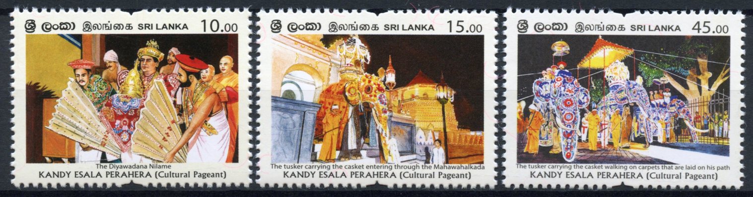 Sri Lanka 2020 MNH Cultures Stamps Kandy Esala Perahera Festivals Cultural Pageant 3v Set