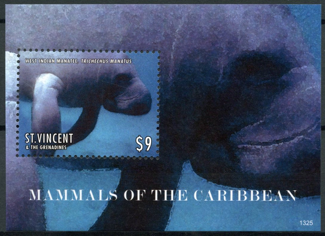 St Vincent Grenadines 2013 MNH Mammals of Caribbean 1v S/S Manatee Animals
