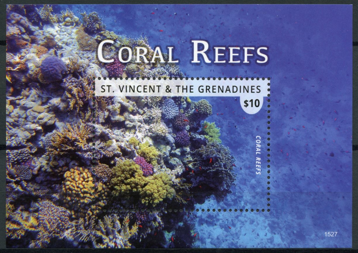 St Vincent & The Grenadines 2015 MNH Coral Reefs 1v S/S I Marine Corals