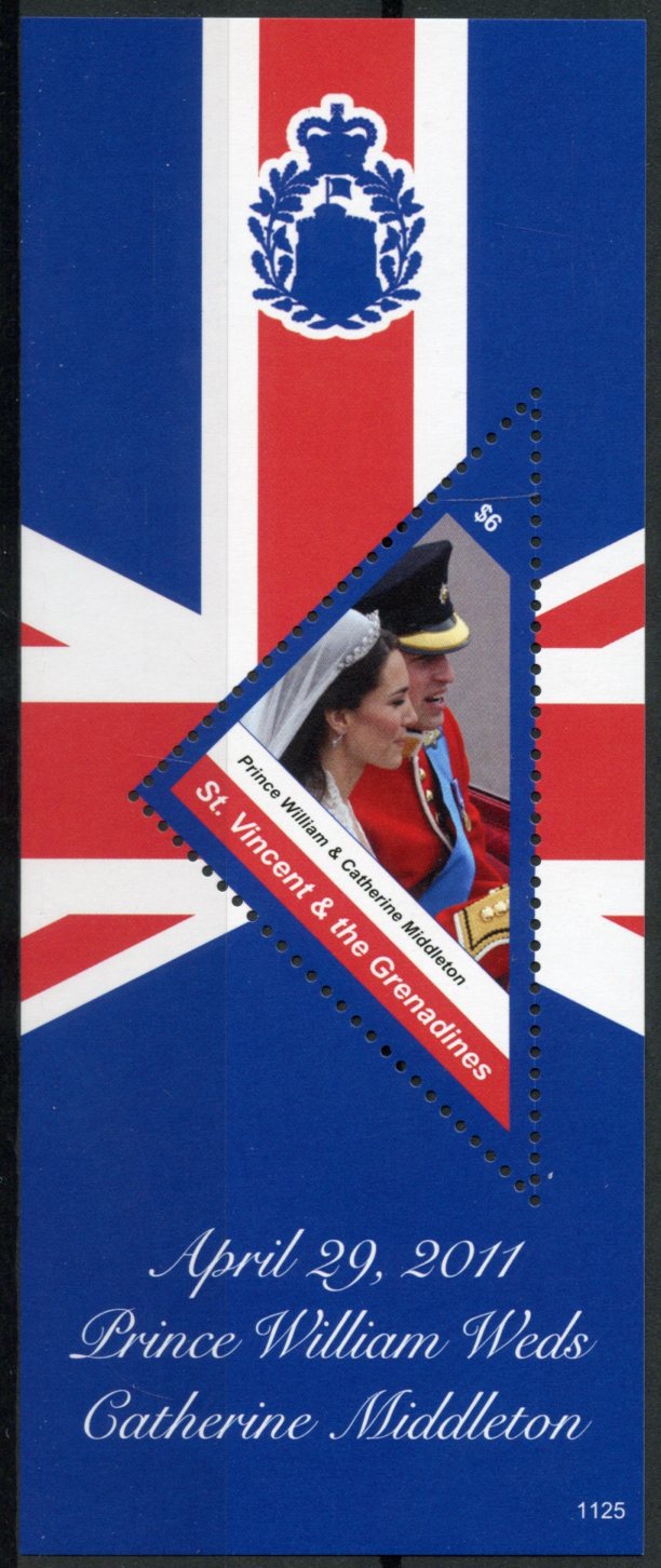 St Vincent & Grenadines 2011 MNH Royalty Stamps Prince William & Kate Royal Wedding 1v S/S