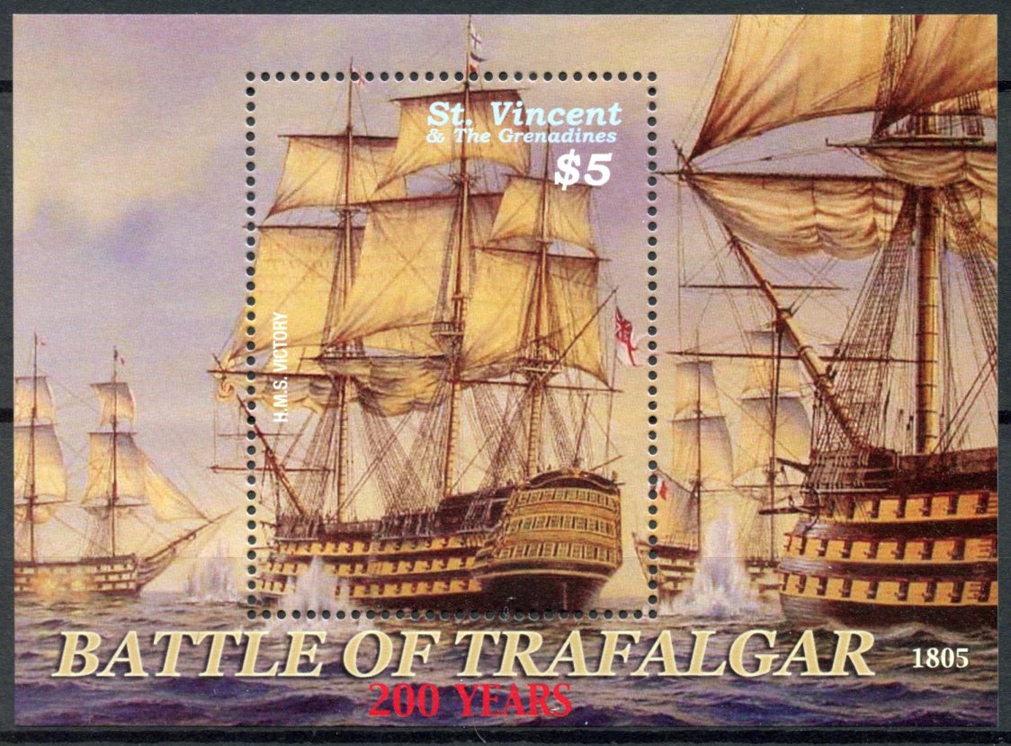 St Vincent & Grenadines 2005 MNH Ships Stamps Battle of Trafalgar 200 1v S/S II