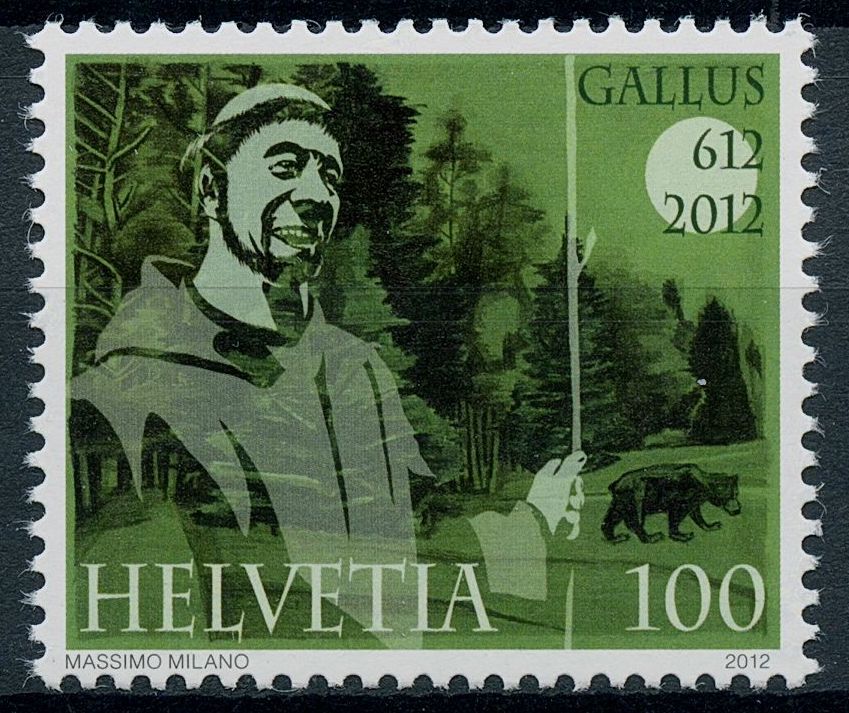 Switzerland 2012 MNH Religion Stamps Saint Gallus Gall Saints Historical Figures 1v Set