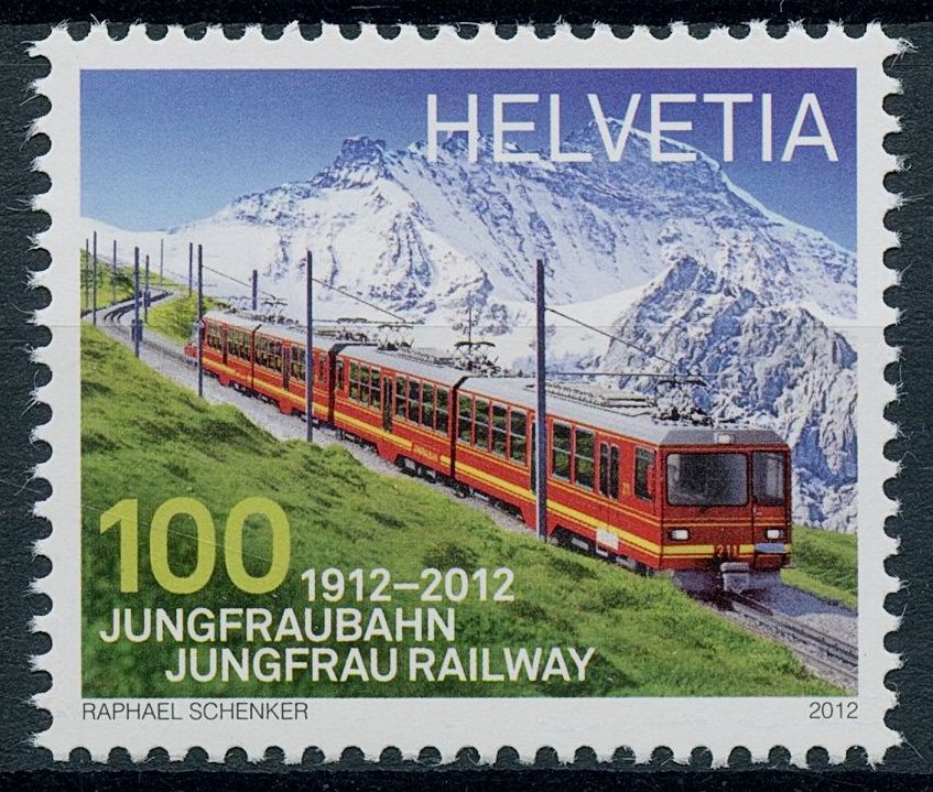 Switzerland 2012 MNH Trains Stamps Jungfrau Railways Jungfraubahn Rail 1v Set