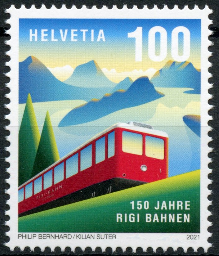 Switzerland Trains Stamps 2021 MNH Rigi Railways 150 Years Rail 1v Set