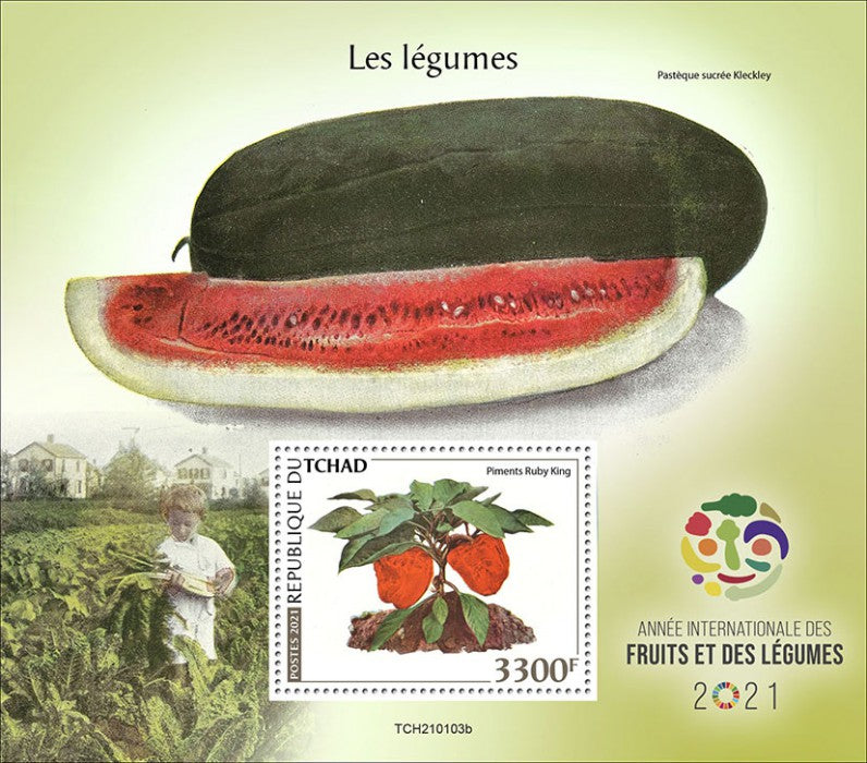 Chad 2021 MNH Nature Stamps International Year Fruit & Vegetables 1v S/S