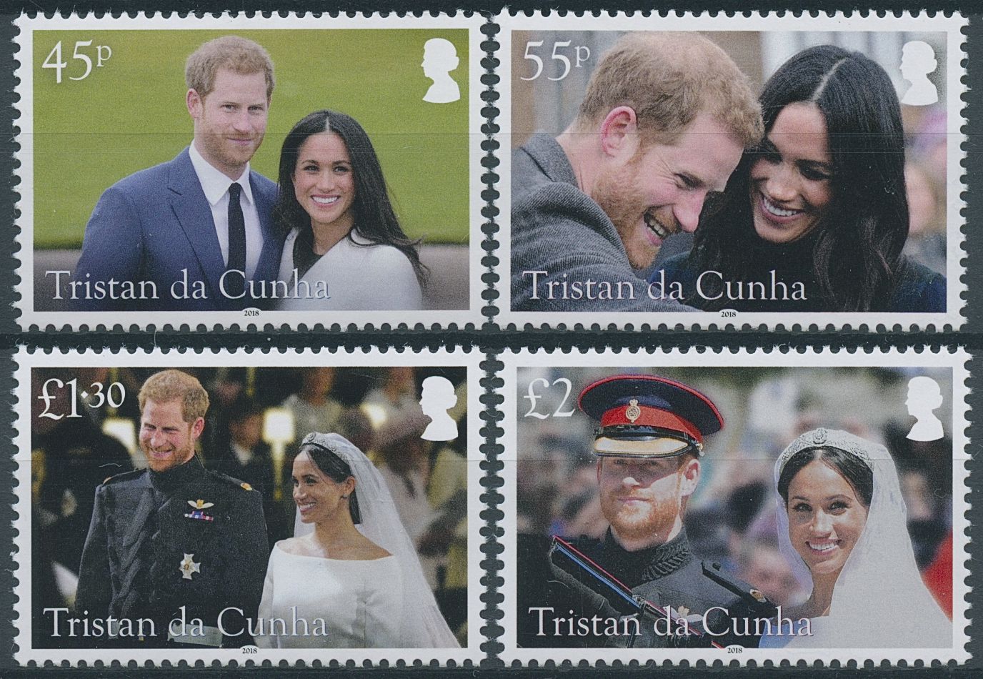 Tristan da Cunha 2018 MNH Royalty Stamps Prince Harry Meghan Royal Wedding 4v Set