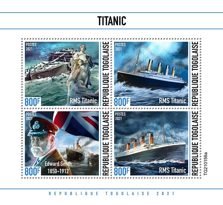 Togo 2021 MNH Ships Stamps RMS Titanic Edward Smith Nautical 4v M/S