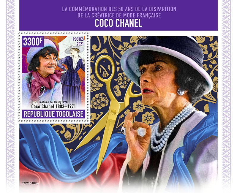 Togo 2021 MNH People Stamps Coco Chanel French Fashion Designer 1v S/S