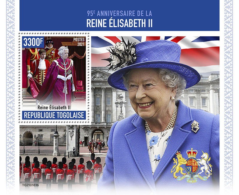 Togo 2021 MNH Royalty Stamps Queen Elizabeth II 95th Birthday 1v S/S
