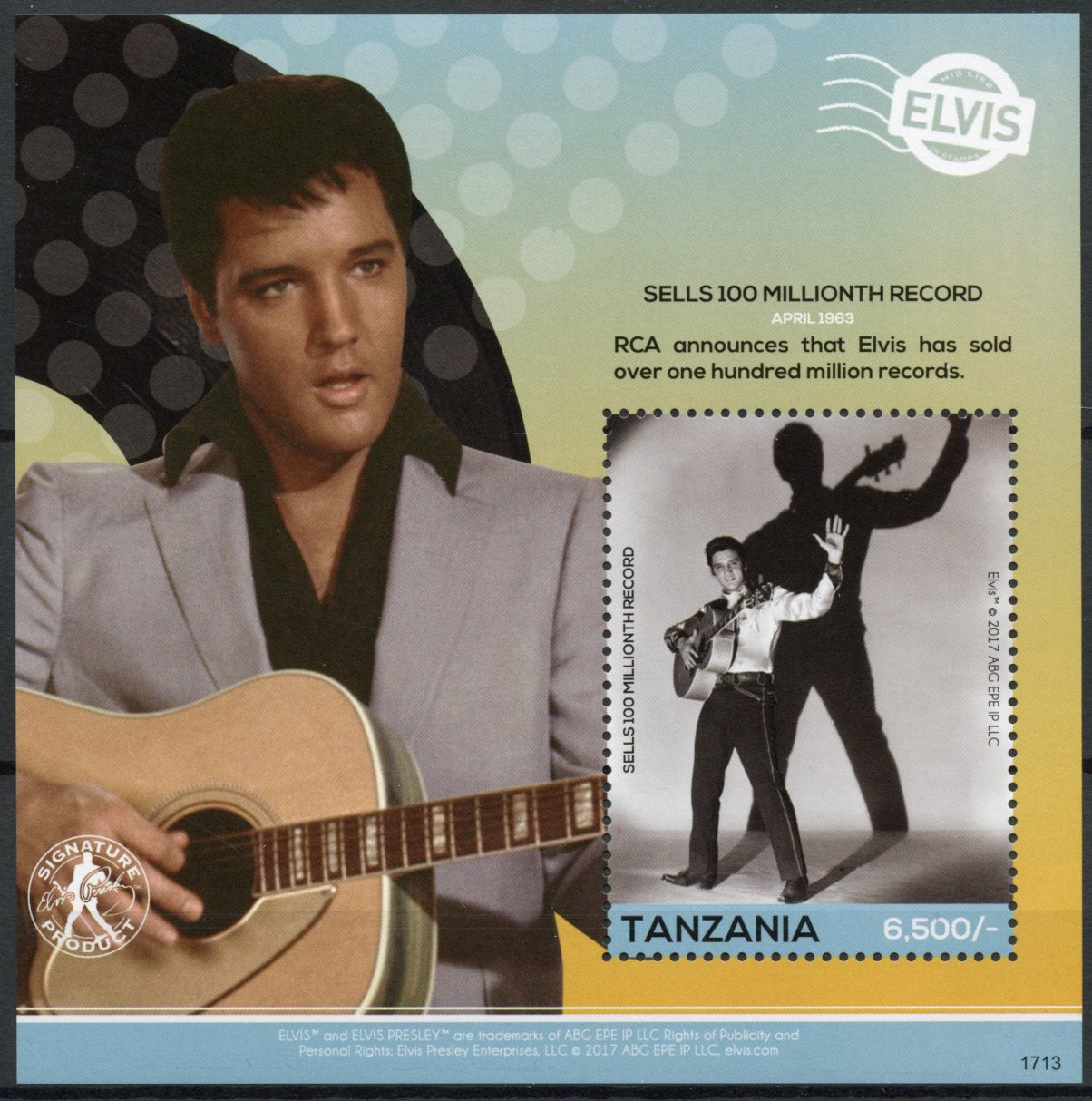 Tanzania 2017 MNH Elvis Presley His Life in Stamps 1v S/S IV Celebrities Music